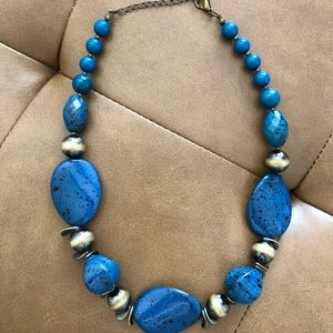 Blue Stone Statement Necklace